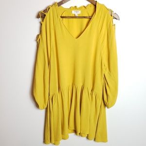 🌼Umgee Yellow Balloon Sleeve Dress
